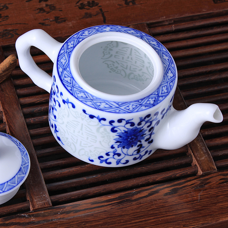 Jingdezhen porcelain and ceramic tea set suit pure hand - made teacup teapot household custom logo at the bottom of the box