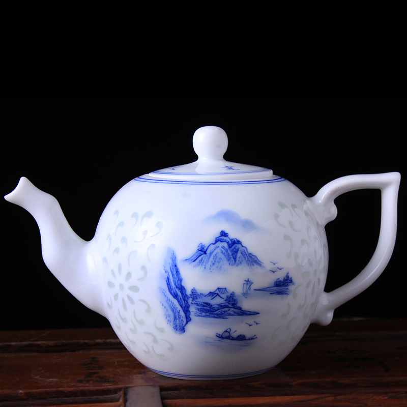 Tea set gift box jingdezhen blue and white and exquisite hand - made ceramic Tea set gift packaging bag in the mail