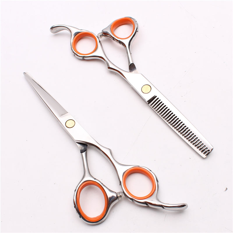 Customized LOGO hairdressing scissors 5 5 inch hand flat scissors 6 inch tooth scissors bangs thinning children's adult hairdressing set