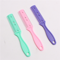 Double Face Knife Sharpened Comb Stainless Steel Bifacial Blade Sharpened Hair Cutter Haircut Haircut Haircut Haircut Haircut Haircut 3 Color