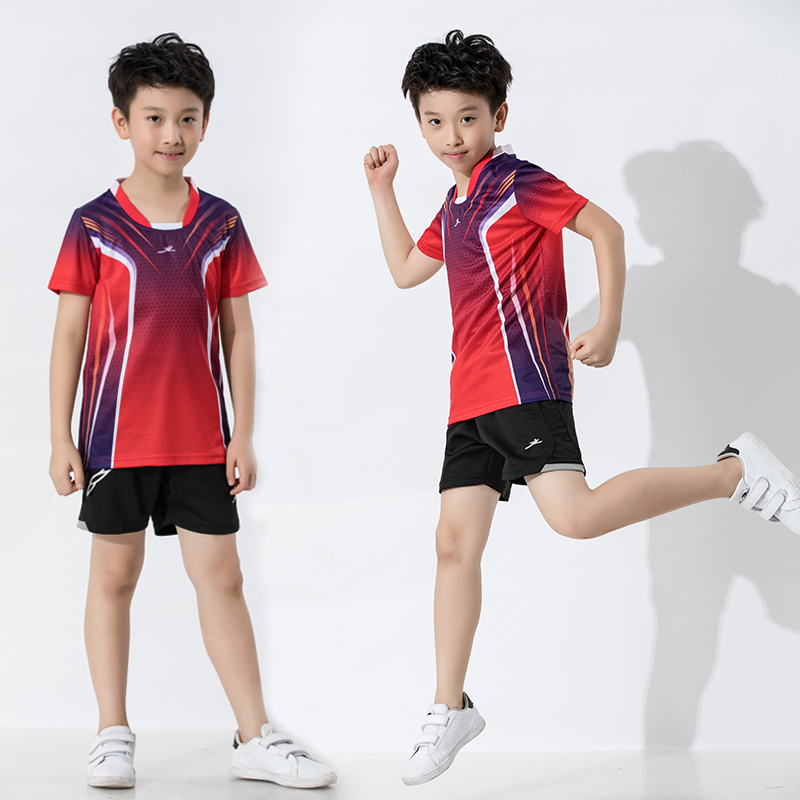 Table tennis suit children's sportswear boys and girls primary school students training competition team uniform badminton suit custom
