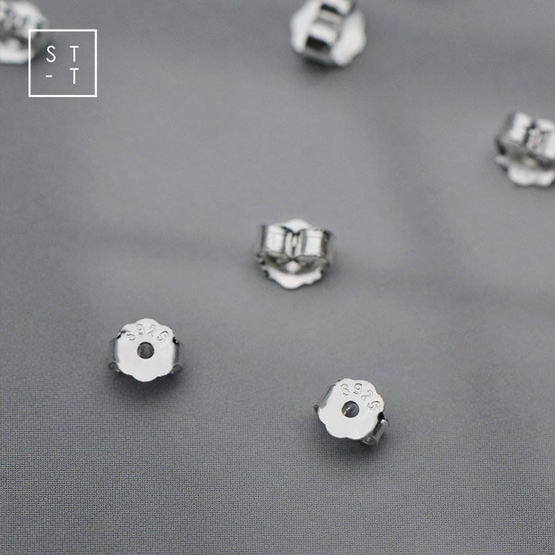 Mrs. Shen S925 sterling silver alloy ear plug silicone ear plug ear cap ear plug collection simple fashion DIY accessories