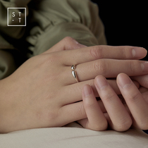 Mrs. Shen S925 silver Korean simple silver open ring female students fresh personality fashion niche design single ring