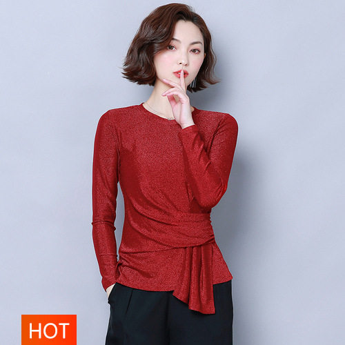 Sashimi Moden Dance suit Chater Slim Square Dance Long Sleeve Women Dancing Blouse Social Dance Dress Latin Practicing Costume