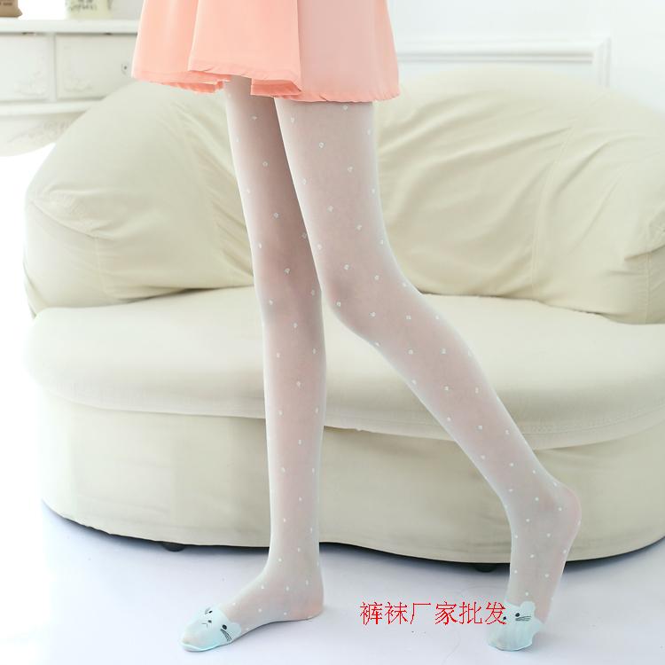 Vớ trẻ em cô gái vớ pantyhose mùa hè phần mỏng sinh viên chống móc vớ silking mùa xuân và mùa thu trắng