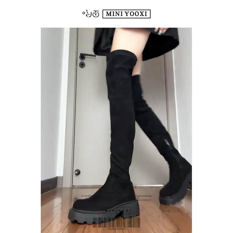 Thick-Soled Over-The-Knee Boots for Women 2026 Spring and Autumn New Slim Suede Boots Women's Long Slim Boots Thick-Leg High Boots Thick-Soled Over-The-Knee Boots for Women 2026 Spring and Autumn New Slim Suede Boots Women's Long Slim Boots Thick-Leg High Boots