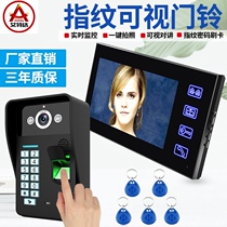 Aiteda fingerprint video intercom electronic doorbell Home wired credit card password electronic intelligent remote control access control