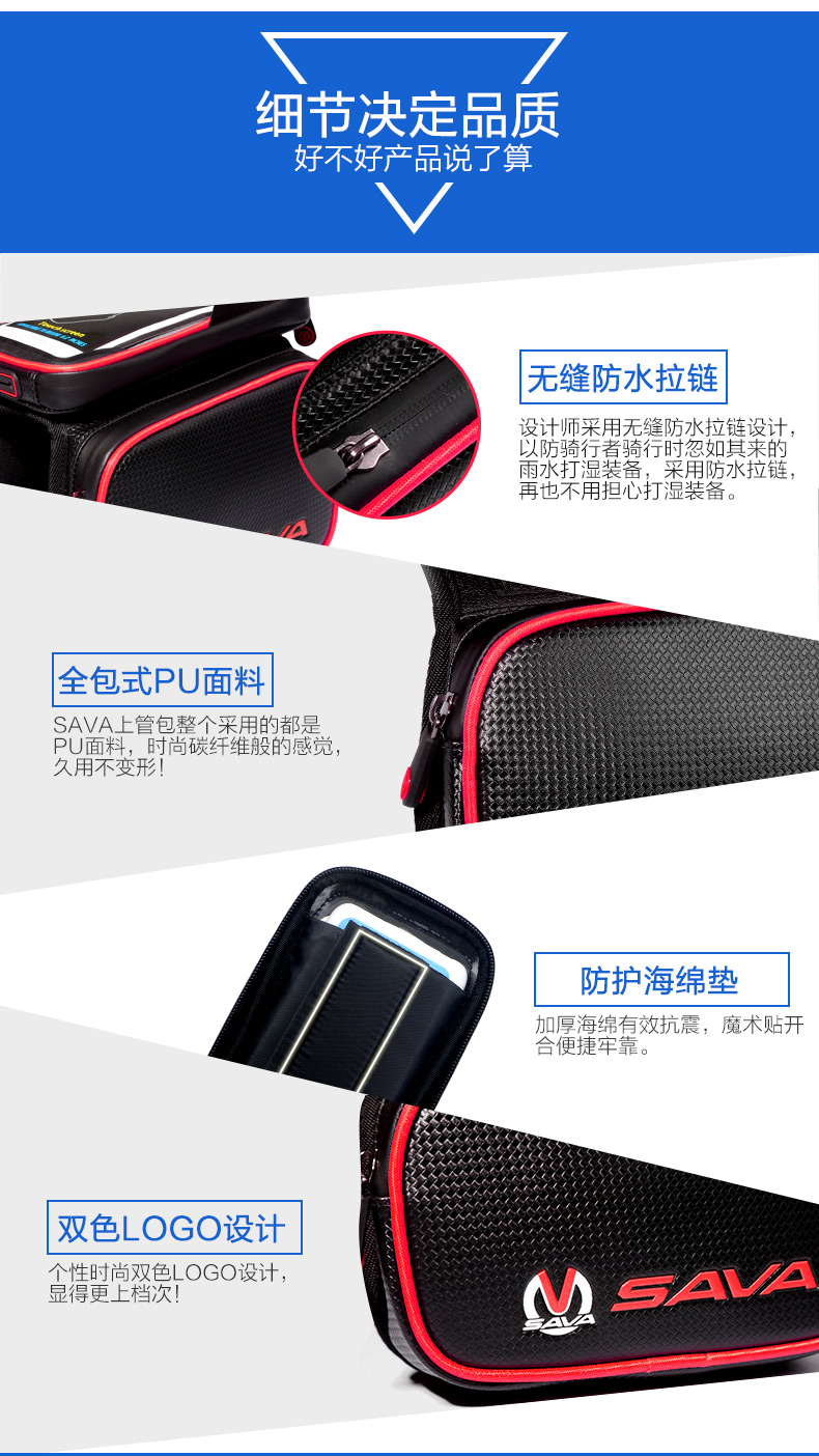 Sacoche pour vélo mixte SAVA - Ref 2211433 Image 18