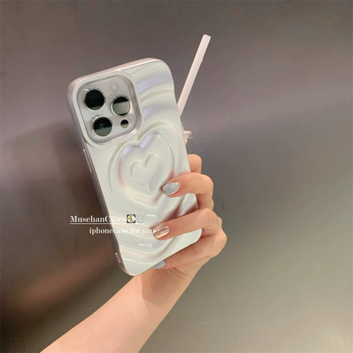 Apple, брендовый серебряный трехмерный совместимый чехол для телефона, iPhone15 Pro, iPhone 11/12/13, защитный чехол, iphone, 14, 14promax