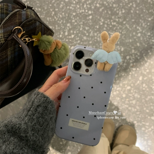 Apple, брендовый милый свежий совместимый iPhone 15, чехол для телефона, кролик, защитный чехол, 15promax, iphone, 12, новая коллекция