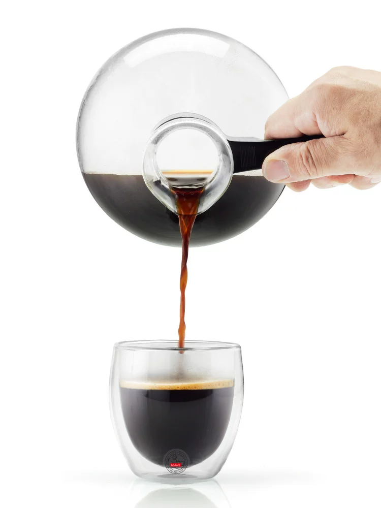 Bodum Pavina Pavina Household Egg -shaped Highbladed High temperature resistant anti -hot double -layer glass coffee cup water cup