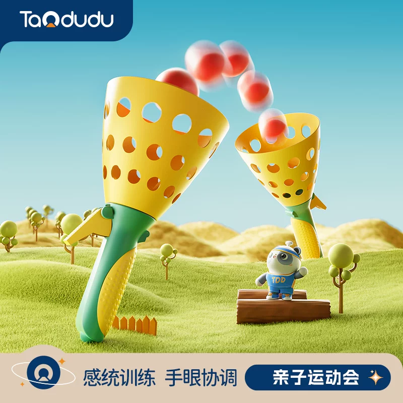 Interactive ball catapult, travel toy for boys for double, for children and parents