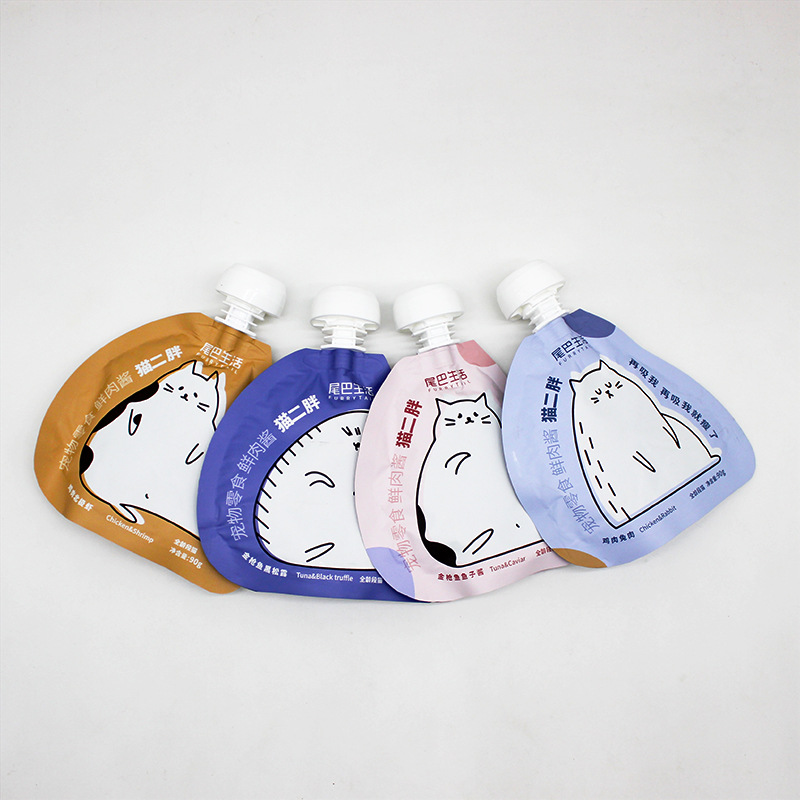 Tail Life Cat Snacks Canned Cat Wet Fresh Bag Edible Meat Puree Nutrition Fatter Hair Blush Pet Snacks * 4 bags