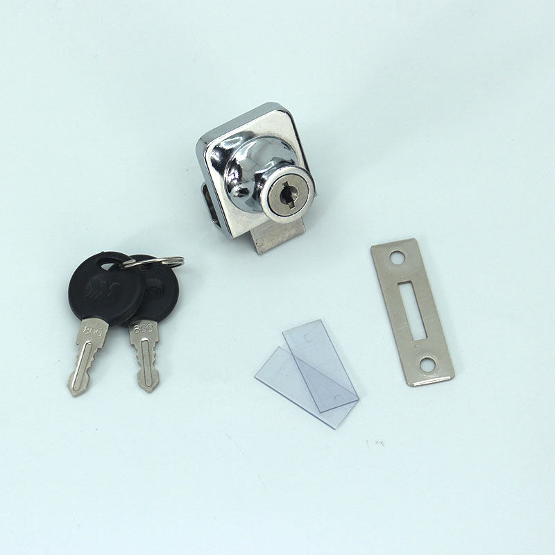 [USD 6.73] Holefree double door single open glass door lock