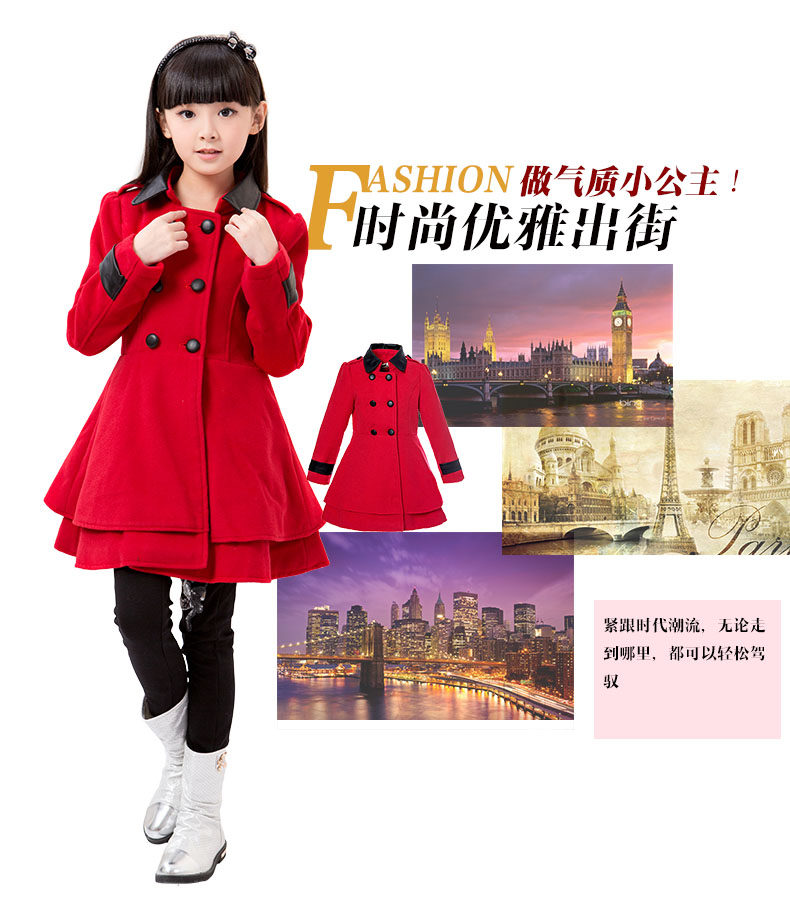 Manteau pour fille en mélange - Ref 2161674 Image 9