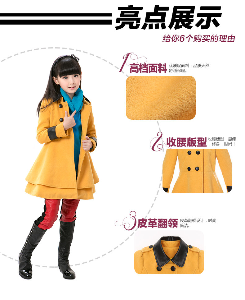 Manteau pour fille en mélange - Ref 2161674 Image 13