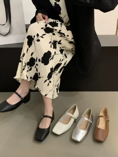 Весенняя обувь, французский стиль, 2023, в корейском стиле, из натуральной кожи