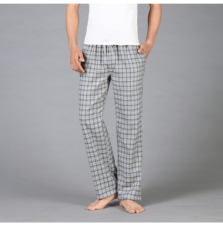 Quần cotton nam pyjama mùa xuân và mùa thu trung niên kích thước lớn quần short nam kaki