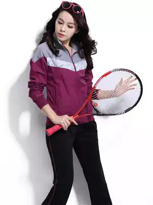 Sports set women spring and autumn 2021 new large size windbreaker sportswear two-piece thin outdoor casual wear