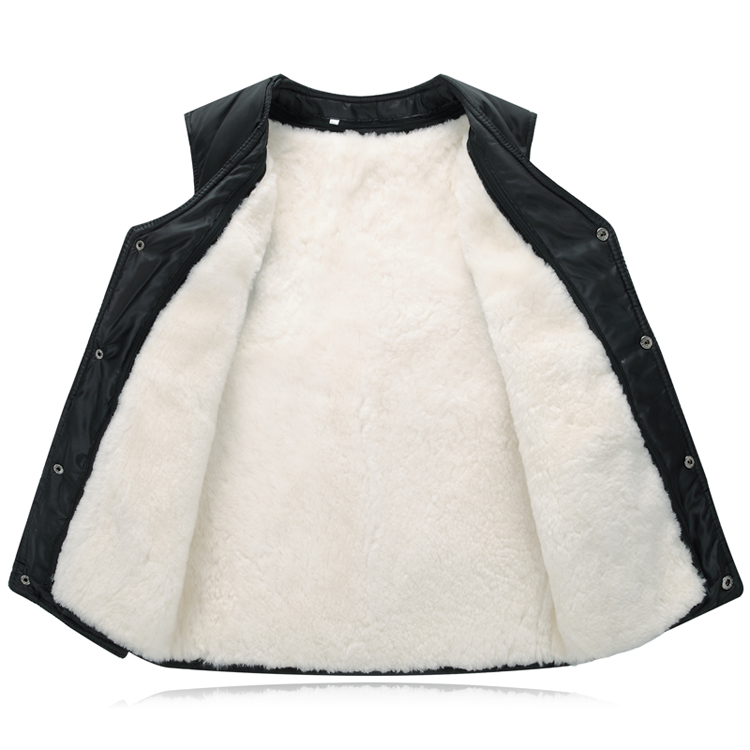 Đặc biệt hàng ngày mùa thu và mùa đông da len xuống vest nam trung niên lông một vest vest ấm cotton áo khoác blazer nam hàn quốc