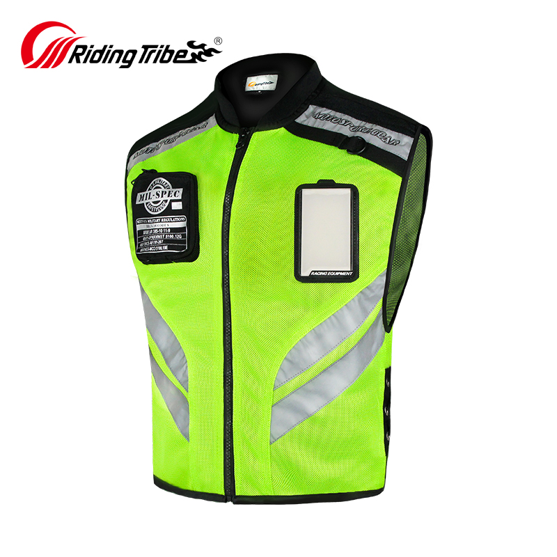 Riding tribal motorcycle Riding reflective vest Vest Team uniform Men's night safety suit Horse clip can be printed