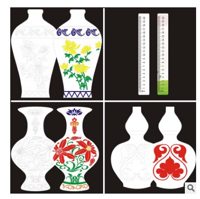 Nursery Handmade Mold Color Painted Vases Hand-painted White Underfill Color Hard Cardboard Creative DIY Fine Art Materials