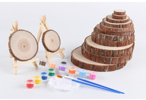 Ring wood chips Log chips Round wood chips DIY handmade materials Acrylic painting materials Solid wood chips painting puzzle materials