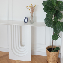 Medieval furniture classic Nordic very narrow porch table light luxury wall creative wall side cabinet vintage porch table