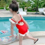 Детский купальник для девочек для плавания, комбинезон, в западном стиле, популярно в интернете