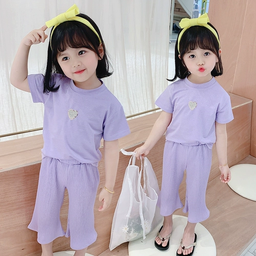 Летние штаны, детская летняя одежда, комплект, короткий рукав, 2020, 2 лет