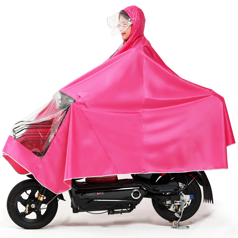 Electric car raincoat riding single double men and women plus thickened battery motorcycle long full body anti-rain poncho