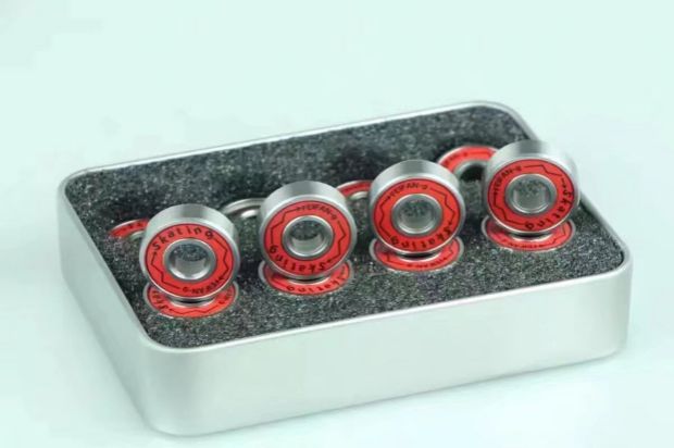 Giày trượt băng mang tốc độ cao câm vàng mang tốc độ trượt băng Palin đua tốc độ -9 ván trượt mang gốm trắng hoa gốm đen - Trượt băng / Trượt / Thể thao mạo hiểm ván trượt trẻ em