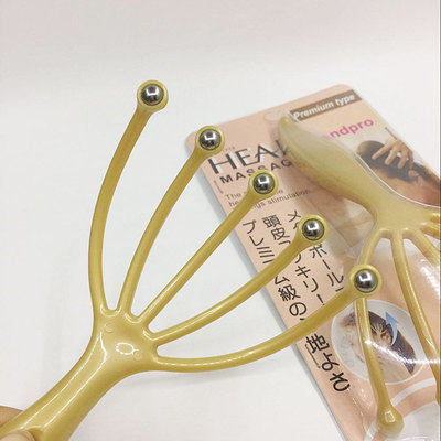 Japan strengthens version of the head massage hand with steel ball soothing fatigue Woke Brain scratching claw scalp Scalp Massager
