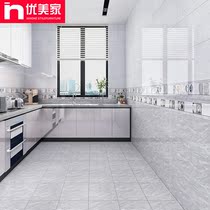 Foshan all-porcelain 300x600 kitchen bathroom wall tile bathroom non-slip floor tile simple modern light gray