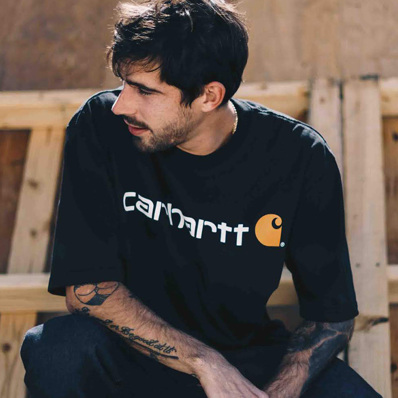 Carhartt K195 Large Logo Printed Classic Workwear Short-Sleeved Couple Style Trendy t Us Version Spot Carhartt K195 Large Logo Printed Classic Workwear Short-Sleeved Couple Style Trendy t Us Version Spot