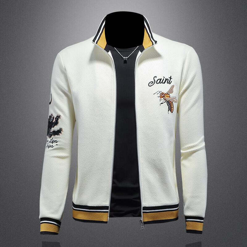 Marvel Venom Embroidered Jacket Men's Cardigan Coat 2025 Spring New Trendy European Style Baseball Uniform Sweatshirt Marvel Venom Embroidered Jacket Men's Cardigan Coat 2025 Spring New Trendy European Style Baseball Uniform Sweatshirt