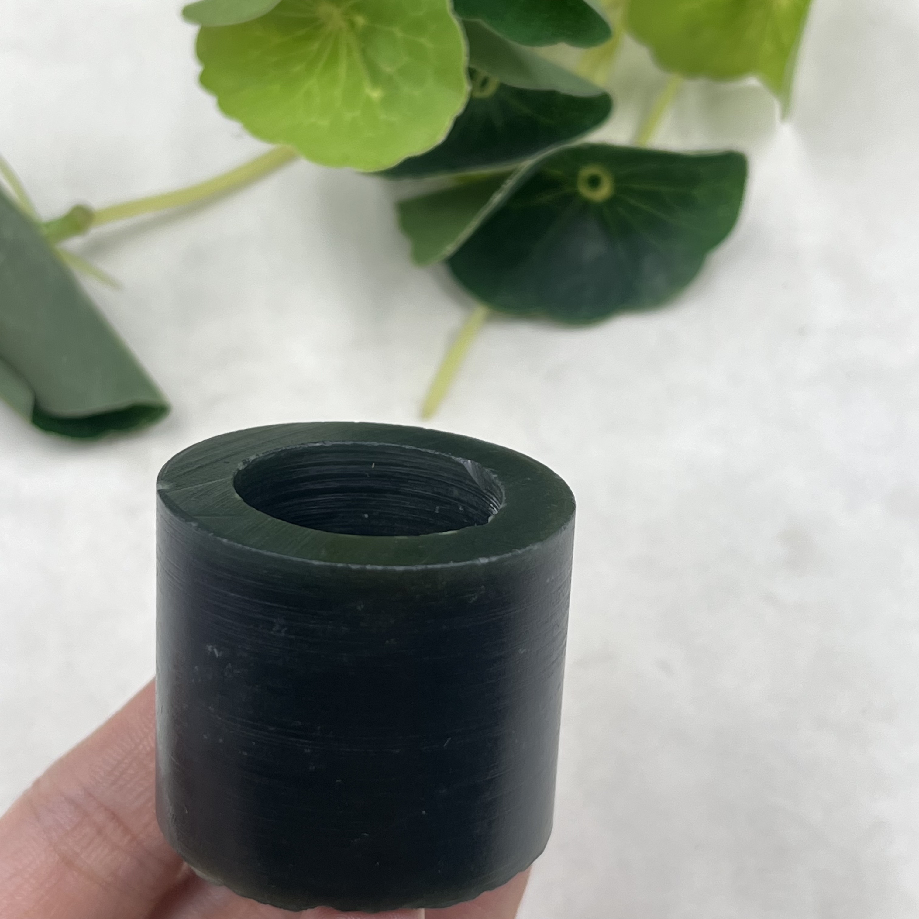 Xinjiang Hotan jade sapphire Qiemo ring scraps ring mouth 22 ring circle jade scraps free shipping
