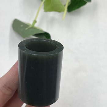 Xinjiang hotan jade sapphire qiemo tall tube ring ring ring mouth 21 ring scraps ring ring free shipping t