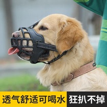 Golden hair special medium and large dog mouth jacket anti-bite prevention and anti-bite protection from drinking water