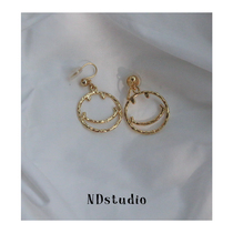 ND Focused Without Ear-Hole Smiley Face Rugged Metal Sensation Minimalist Lukewarm Wind Superior Sensation No Pain Mosquito Coil Pan Ear Clip