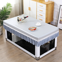 Nouvelle couverture de table de cuisson rectangulaire à cuisson imperméable et étanche à lhuile pour la table de thé au four à thé de table de thé pour le chauffage des tables de thé pour lété