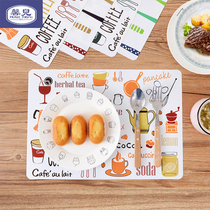 PP plastic waterproof oil-proof anti-scalding placemat heat insulation pad bowl pad waterproof pad European-style non-slip Western mat table mat