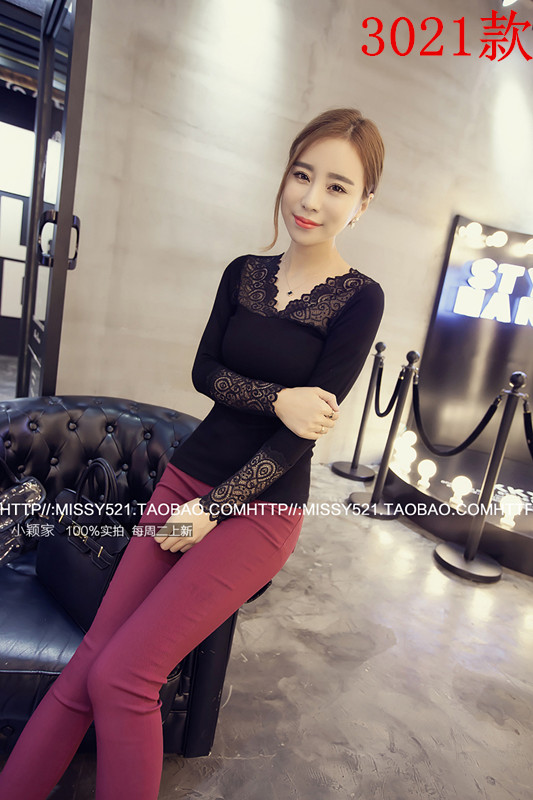 Mùa đông mới cotton gợi cảm Đầm bó sát cổ chữ V cộng với nhung dày đồ lót nhiệt chạm đáy áo sơ mi nữ áo lót mặc vest nữ