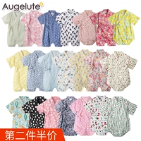 Augelute trẻ sơ sinh ngắn tay Nhật Bản yukata kimono romper nam giới và phụ nữ bé onesies 42122 bán quần áo trẻ em