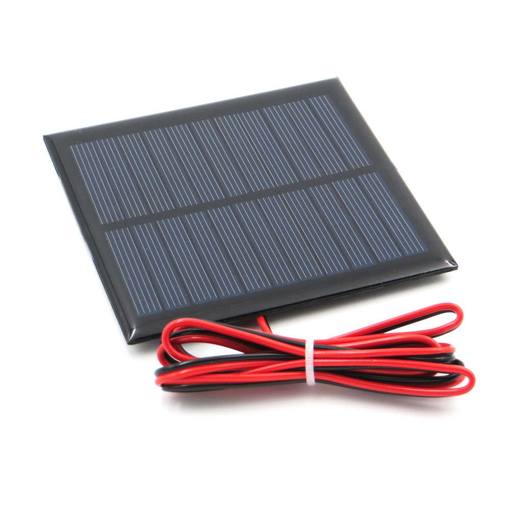 5 5V 1W solar drop glue board 100CM red and black line photovoltaic cell DIY charger