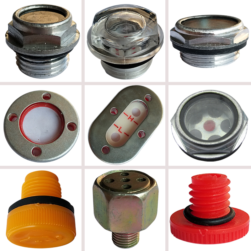 Reducer oil mark oil mirror oil mirror aluminum oil window round air compressor oil viewing mirror oil level observation mirror oil window hole