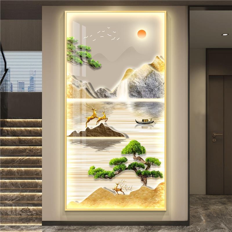 Luxurious Led Light Decorative Painting for Entryway, Corridor, and Hallway, Simple Modern High-End Style