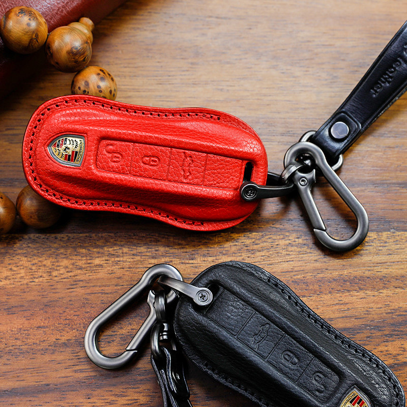 Porsche Key Bag Cayenne Car Key Bag Suite Macan Paramamela 718 Special Genuine Leather Car Key Bag