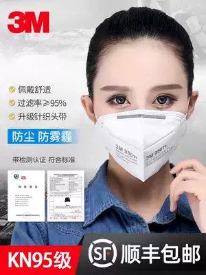 3m dust mask kN95 sand-proof haze industrial dust anti-sun 9501 male and female adult breathable protective mask