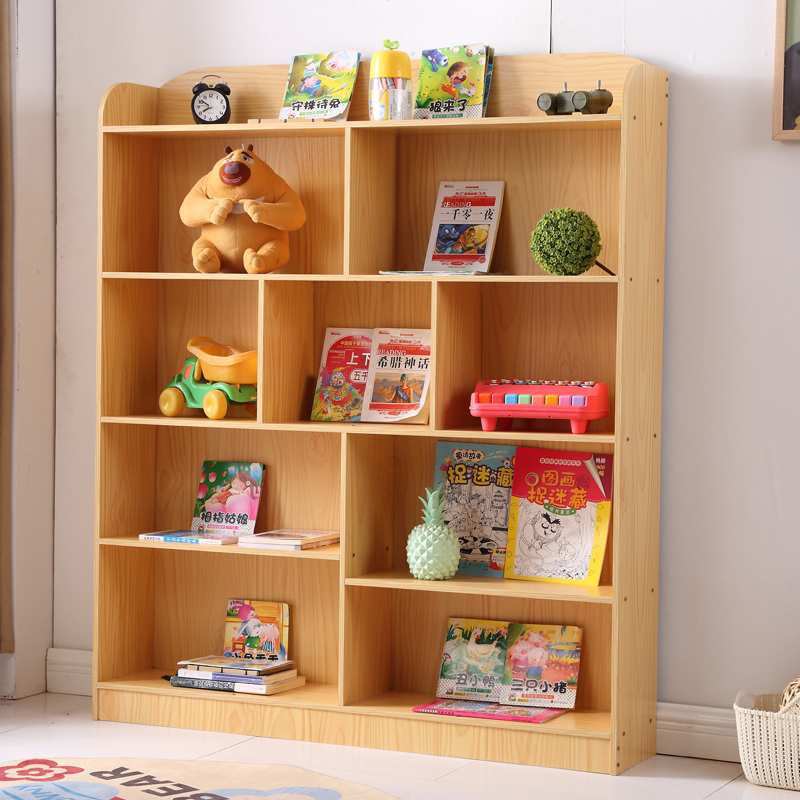 Children's bookshelf simple landing shelf multilayer student bookcase household combination cabinet toy arrangement frame